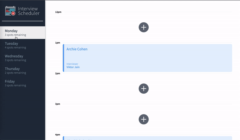 Interview Scheduler Application